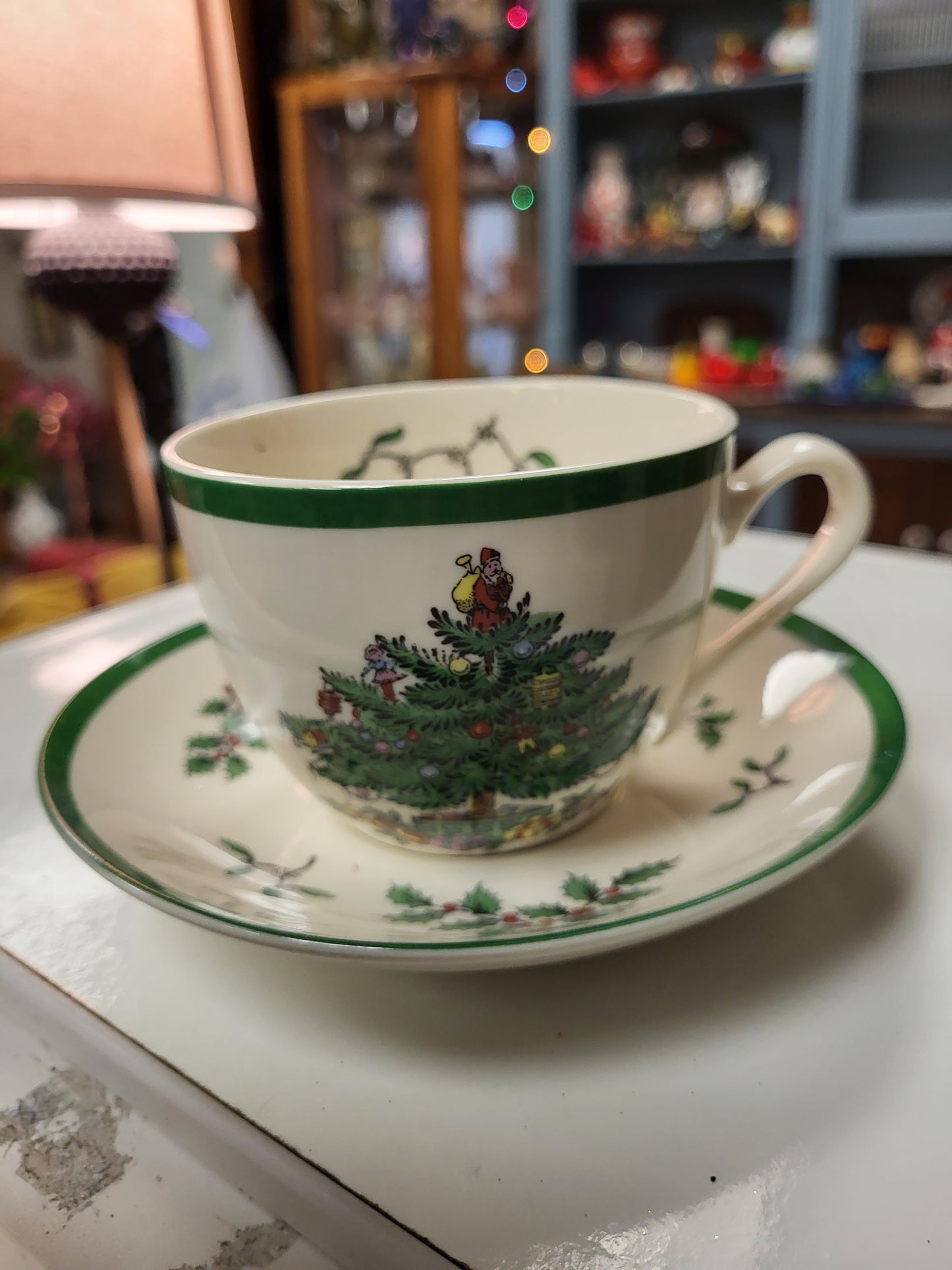 Vintage Spode Christmas Tree Teacup and Saucer Set