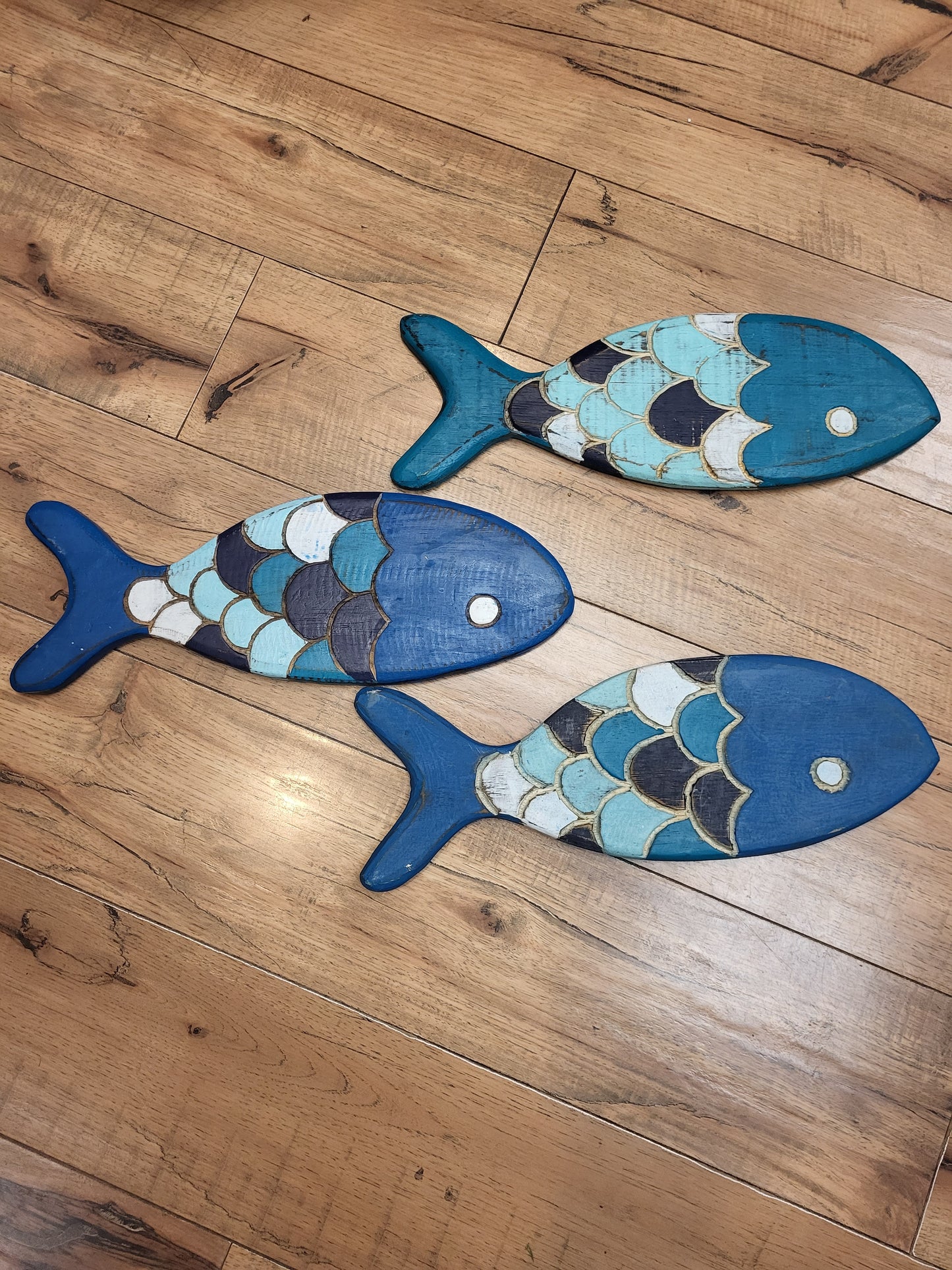 Wooden Painted Fish Wallhangings