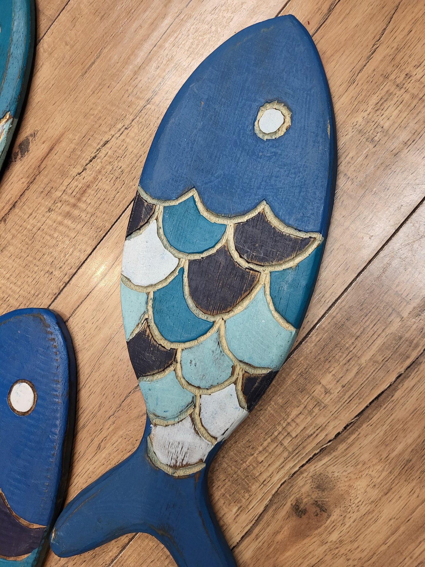 Wooden Painted Fish Wallhangings